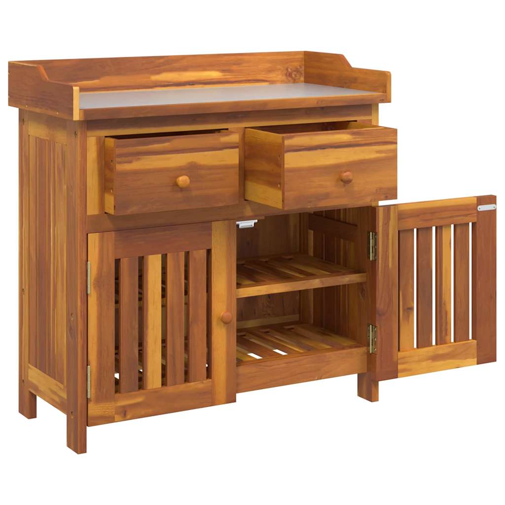 Garden Cabinet with Drawer with Storage Brown 78 x 36.5 x 78cm